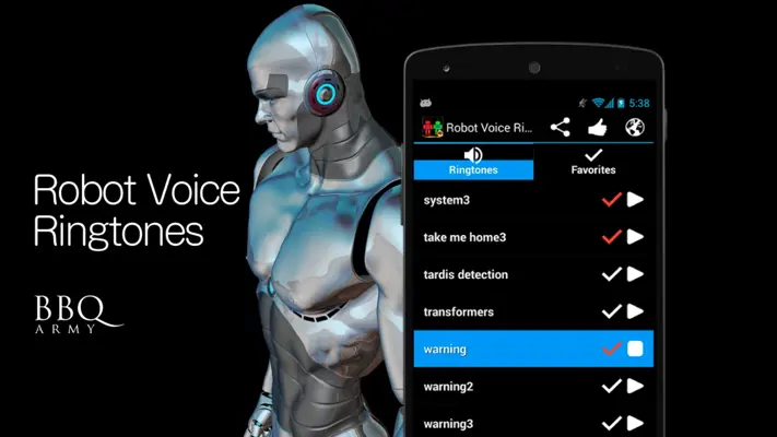 Robot Voice Ringtones android App screenshot 0