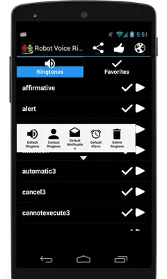 Robot Voice Ringtones android App screenshot 2