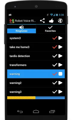 Robot Voice Ringtones android App screenshot 3